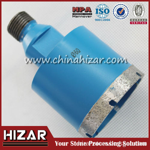 vacuum brazed hollow carbide drill bit for marble , granite, concrete